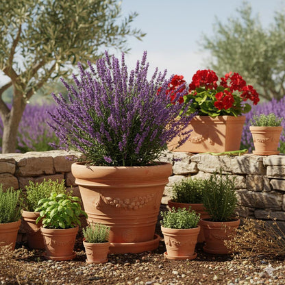 Pflanzgefäß Terrakotta "Doppio Bordo Festonato" 45cm