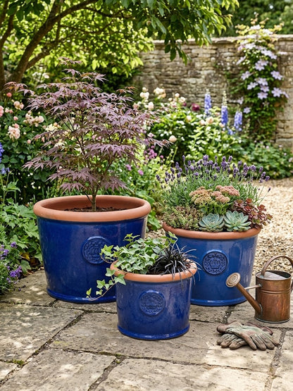 Blumentopf Keramik "Provence I" 45x34cm Blau