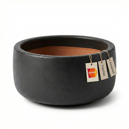 Pflanzschale Amsterdam Anthrazit 31cm - Frostfeste Blumenschale 8 Liter