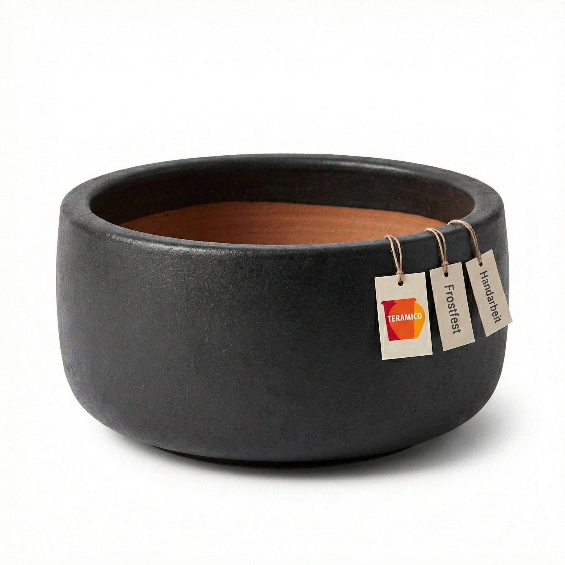 Kleine Pflanzschale Amsterdam Anthrazit 21cm - Frostfest 2,3 Liter