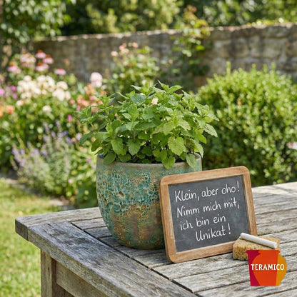 Pflanzgefäß "Egg Pot" Lava Grün – Ø 21 bis 38 cm – Geschliffene Struktur