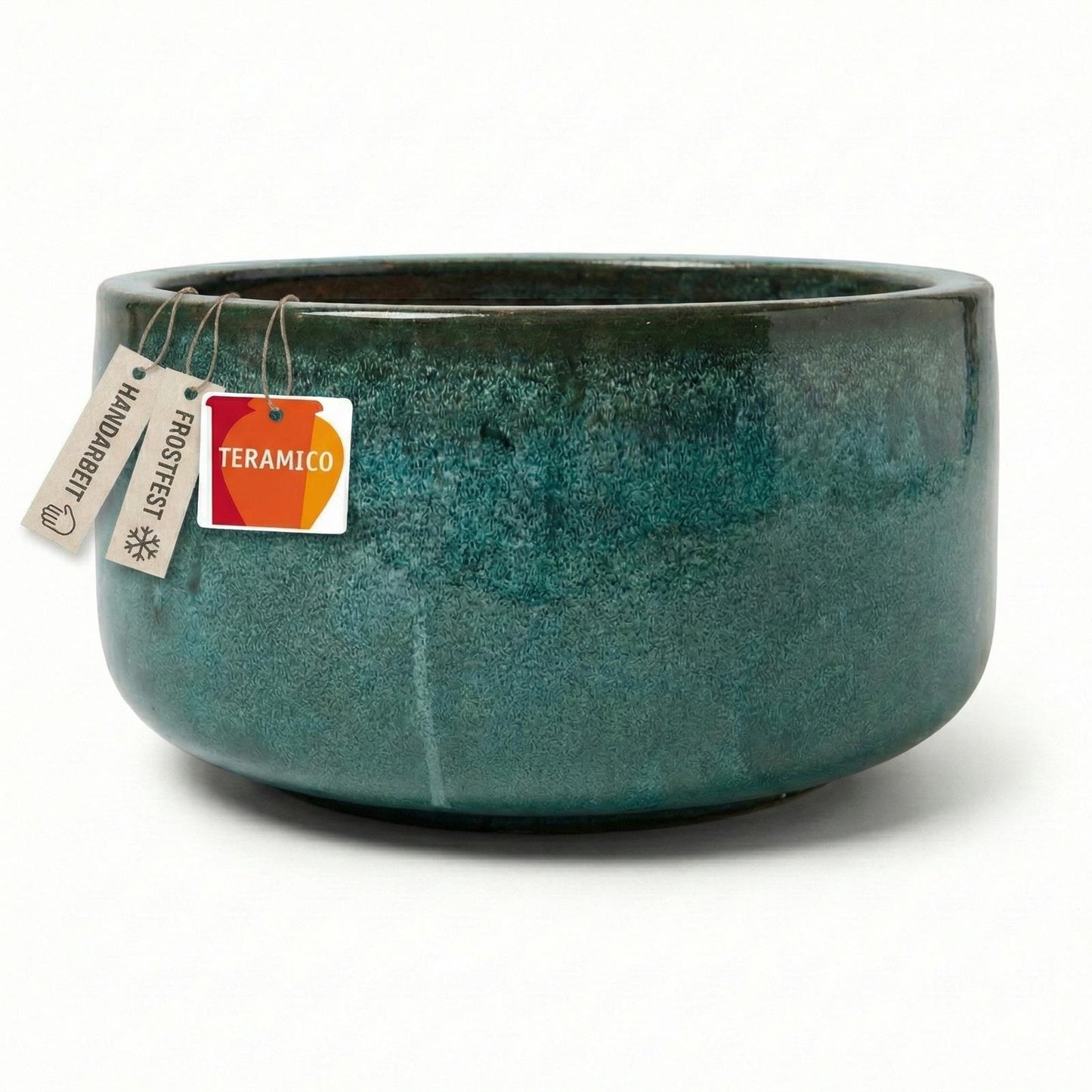 Kleine Pflanzschale Amsterdam Moosgrün 21cm - Frostfest 2,3 Liter