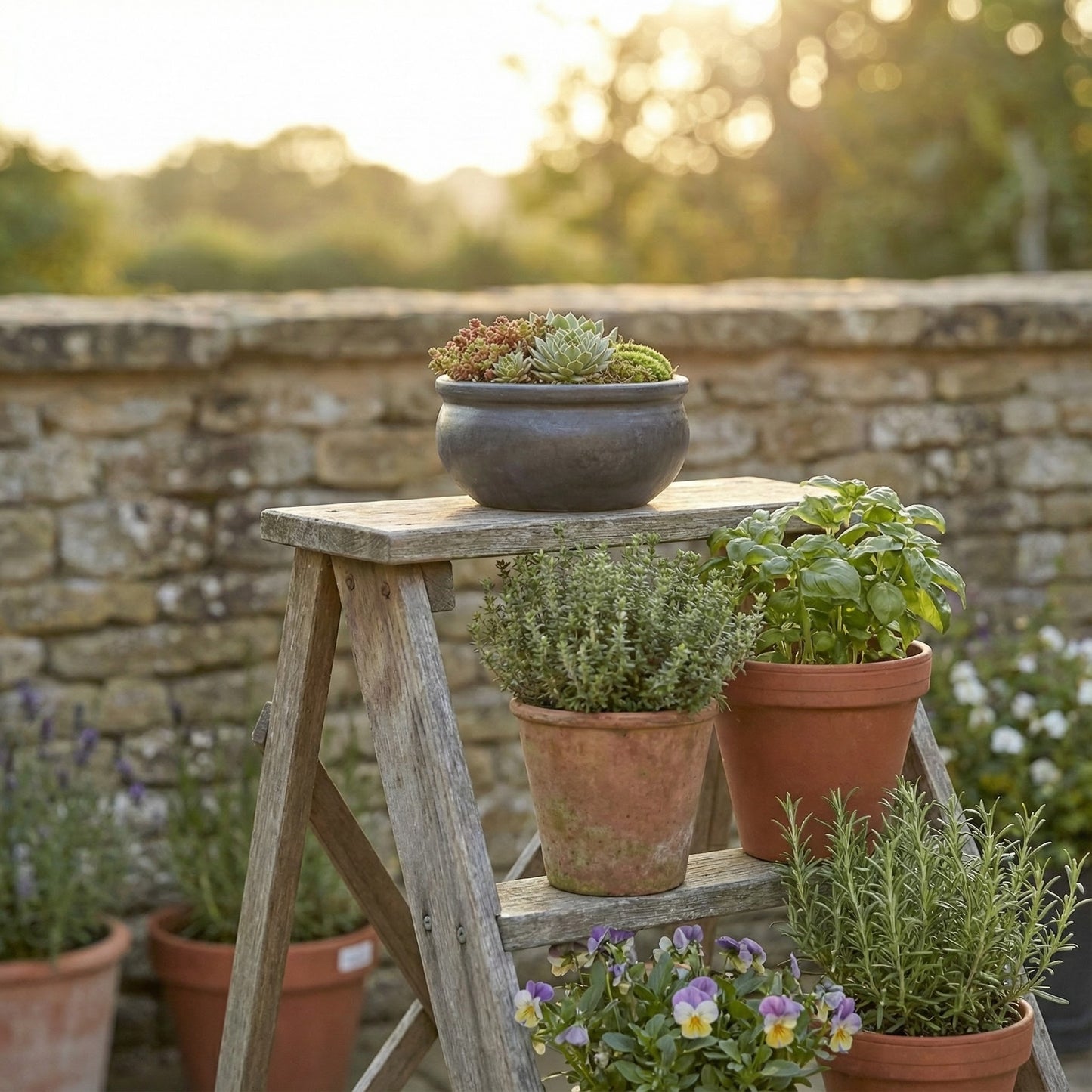 Pflanzschale flach "Anthrazit" – Ø 24, 35, 46 cm – Frostfestes Steinzeug