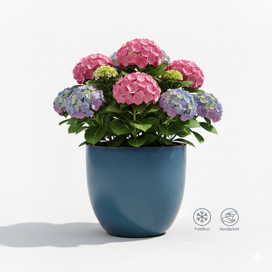 Keramik Pflanzgefäß "Eggpot" Antik Grau – Wählbare Größen (21-48cm)