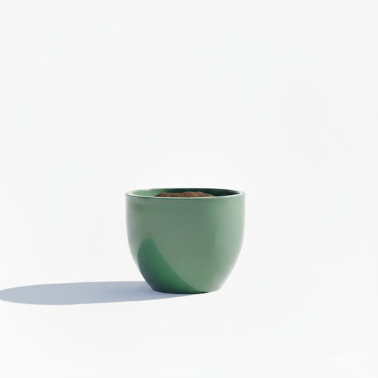 Keramik Pflanzgefäß "Egg Pot" Grün Ø 48cm – Glasiert & Frostfest