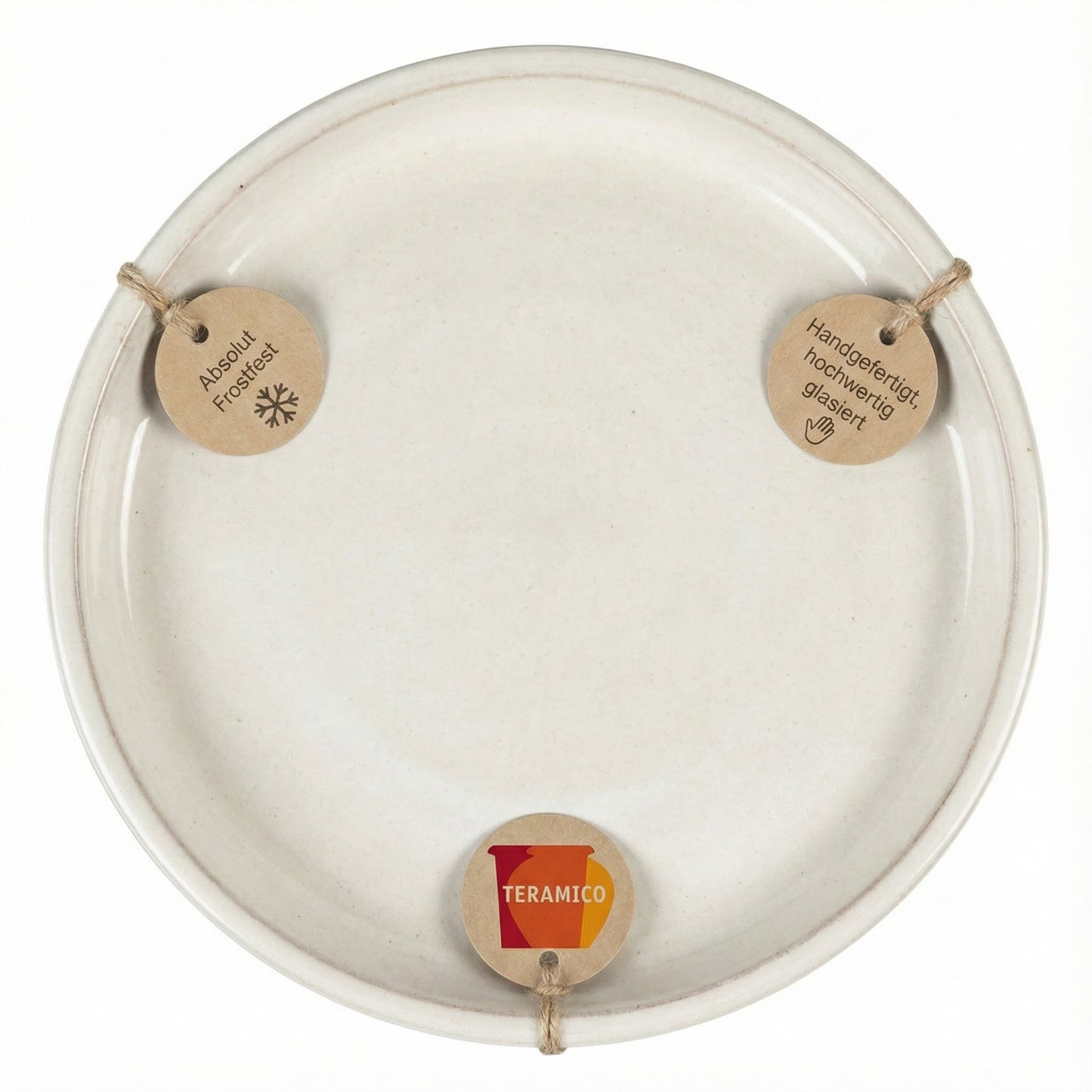 Keramik Untersetzer Grau-Weiß – Ø 40 cm (XXL) – Wasserdicht & Handgefertigt