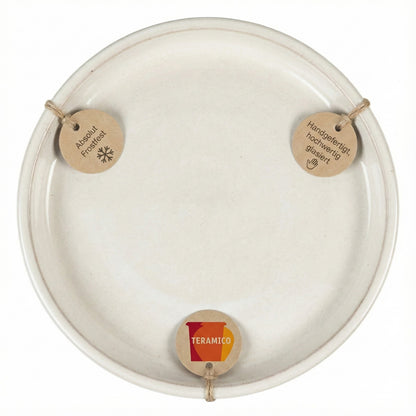 Keramik Untersetzer Grau-Weiß – Ø 40 cm (XXL) – Wasserdicht & Handgefertigt