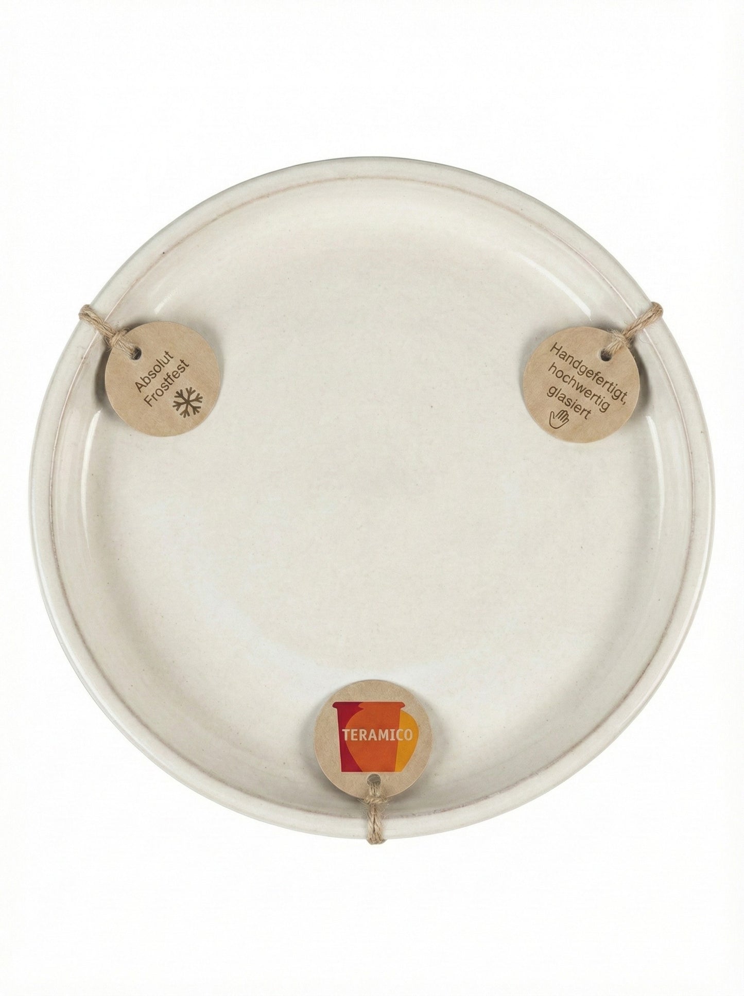 Keramik Untersetzer Grau-Weiß – Ø 24 cm – Wasserdicht & Handgefertigt