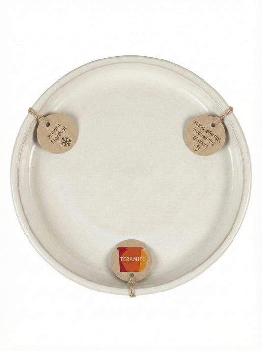 Keramik Untersetzer Grau-Weiß – Ø 24 cm – Wasserdicht & Handgefertigt