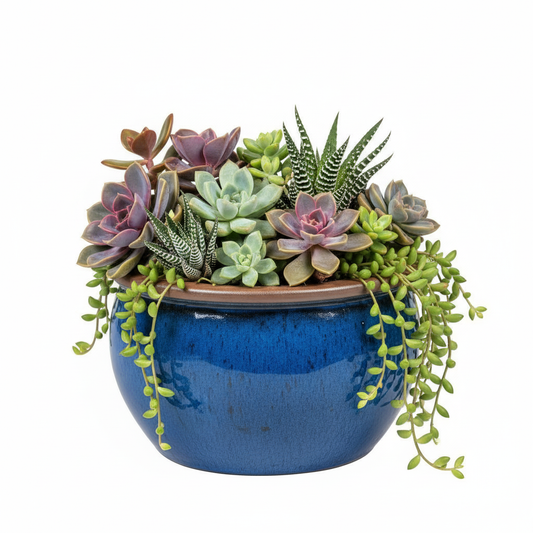 Blumentopf Keramik Modell "Bavaria" 24cm Royal Blau