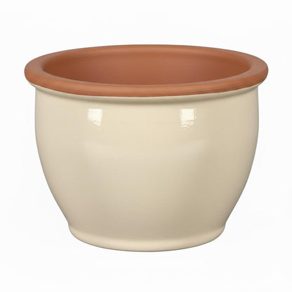 Blumentopf Pflanzgefäß aus Keramik Modell "Roma" 38cm Soft Creme