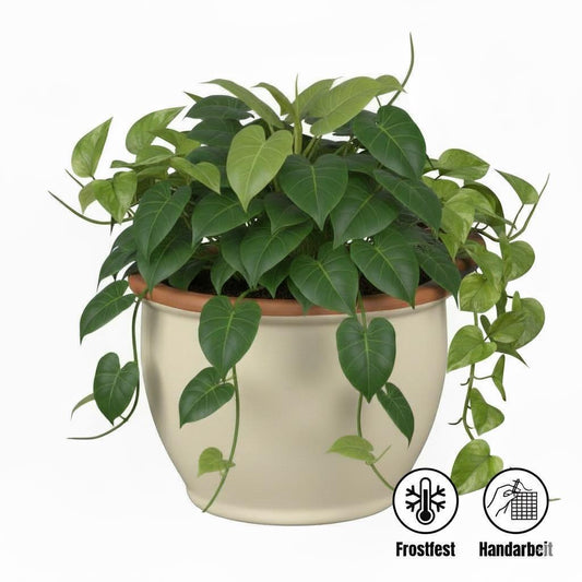 Blumentopf Pflanzgefäß aus Keramik Modell "Roma" 24cm Creme