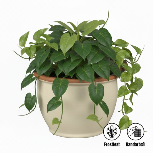 Blumentopf Pflanzgefäß aus Keramik Modell "Roma" 24cm Creme