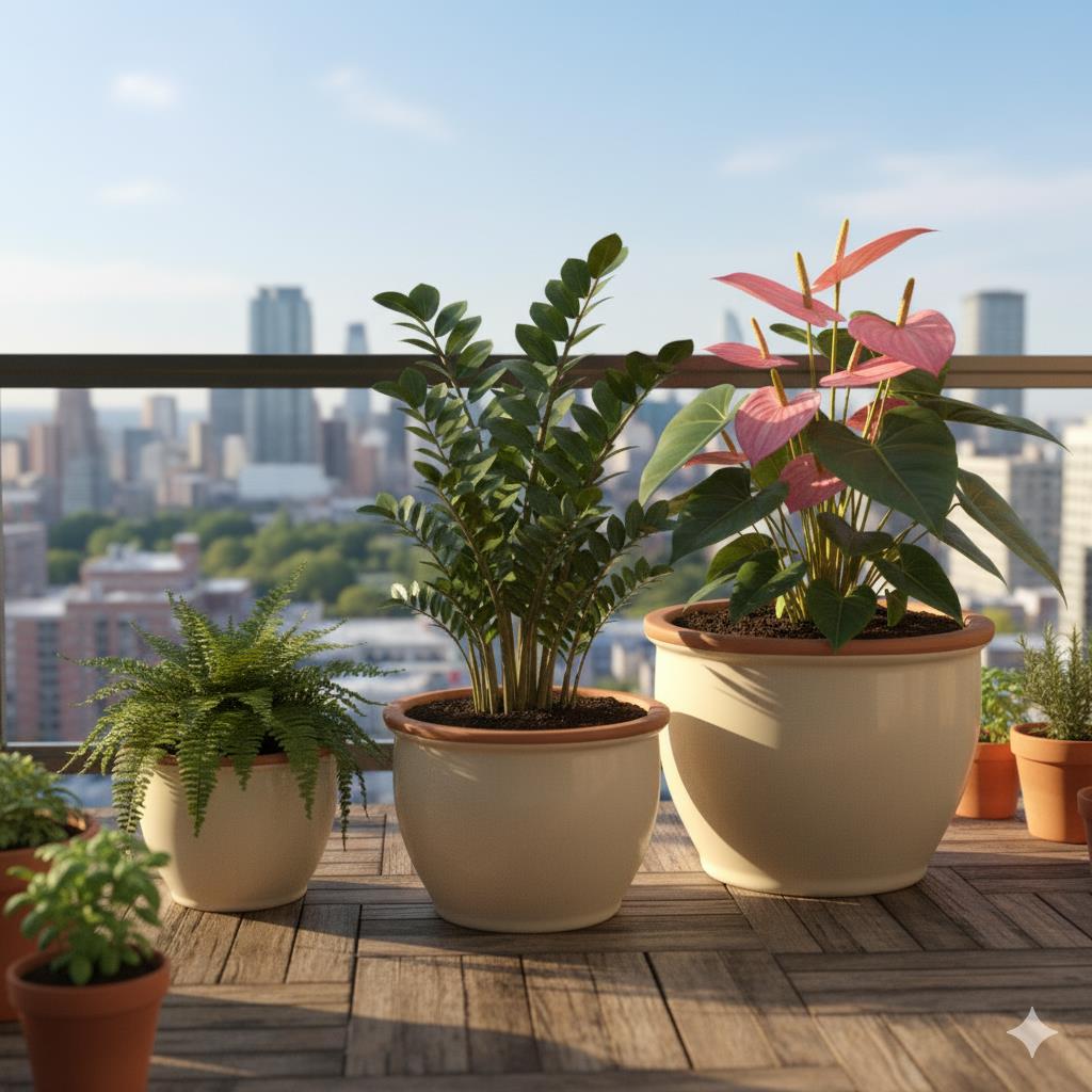 Pflanzgefäß Keramik "Roma" – Klassische Form in 3 Farben (Frostfest)