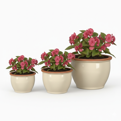 Pflanzgefäß Keramik "Roma" – Klassische Form in 3 Farben (Frostfest)