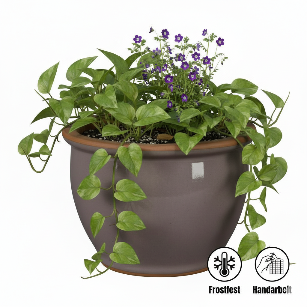 Pflanzgefäß Keramik "Roma" – Klassische Form in 3 Farben (Frostfest)