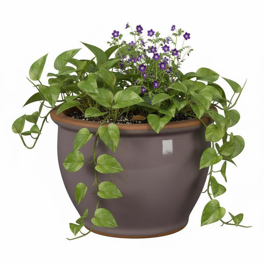 Blumentopf Pflanzgefäß aus Keramik Modell "Roma" 18cm Lavendel