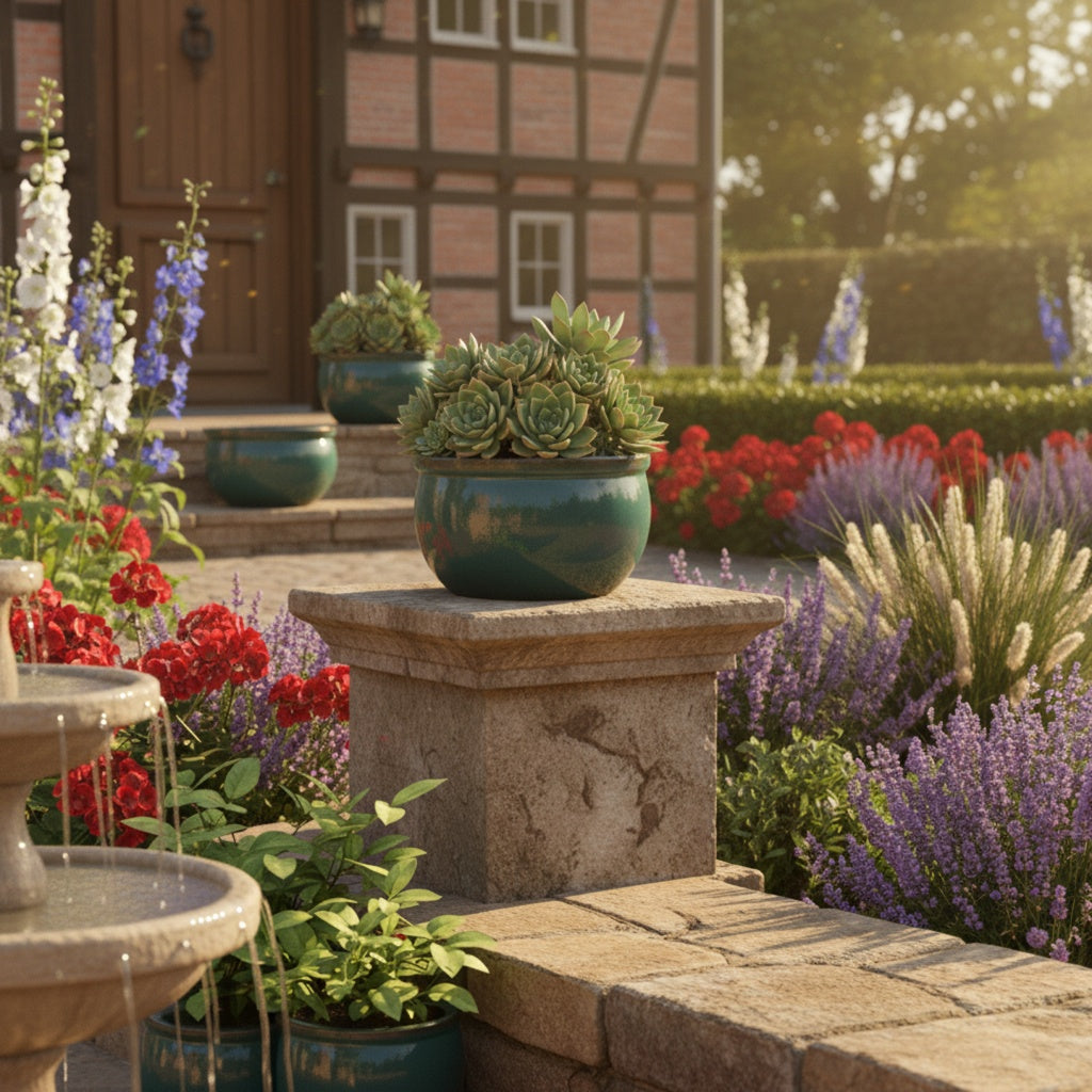 Pflanzgefäß Keramik "Bavaria" Grün