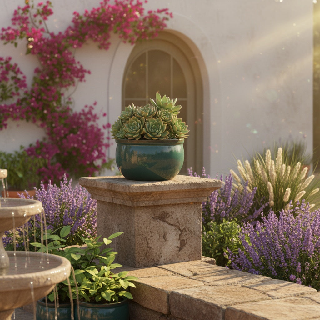 Pflanzgefäß Keramik "Bavaria" Grün