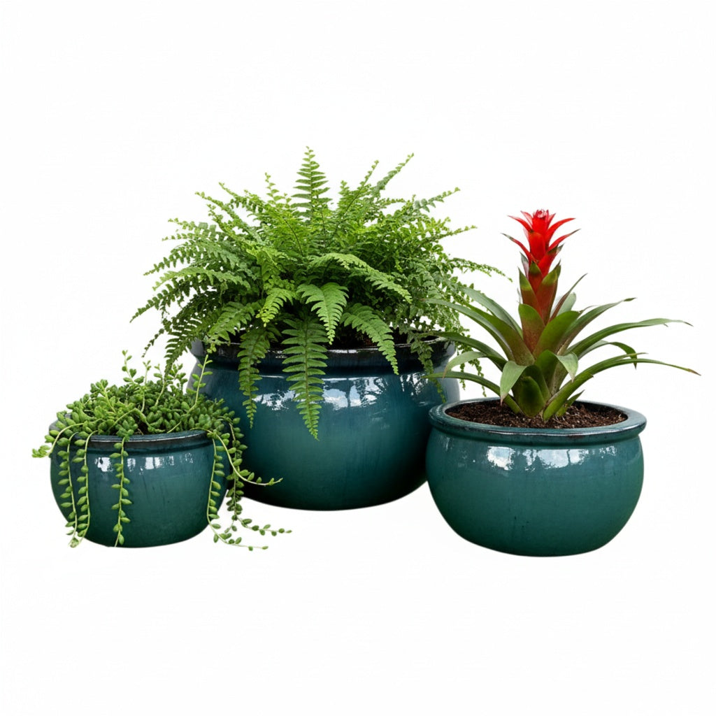 Pflanzgefäß Keramik "Bavaria" Grün