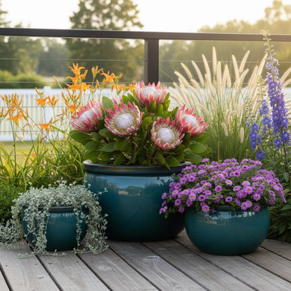 Pflanzgefäß Keramik "Bavaria" Grün