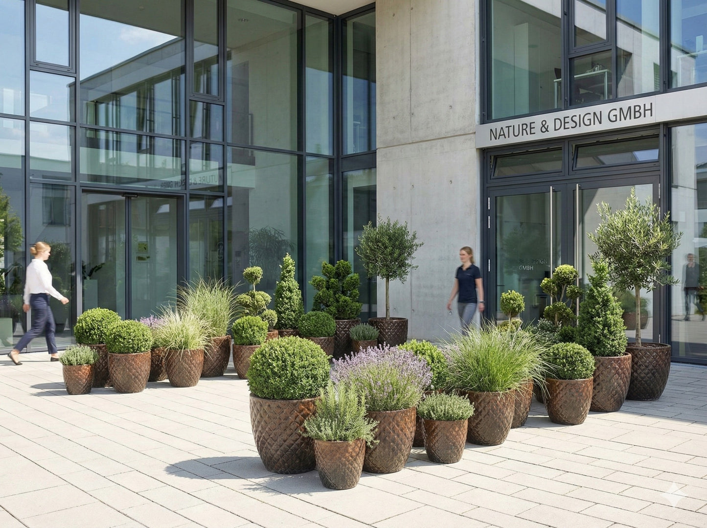 Keramik Pflanzgefäß "Bubble" Braun – Ø 48cm (XXL)