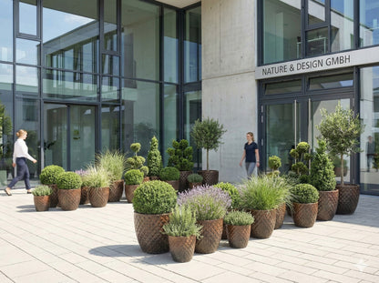 Keramik Pflanzgefäß "Bubble" Braun – Ø 48cm (XXL)