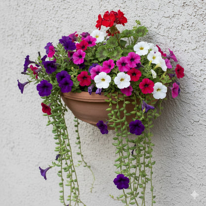 Jardinière murale en terre cuite « Gerla » 31 cm