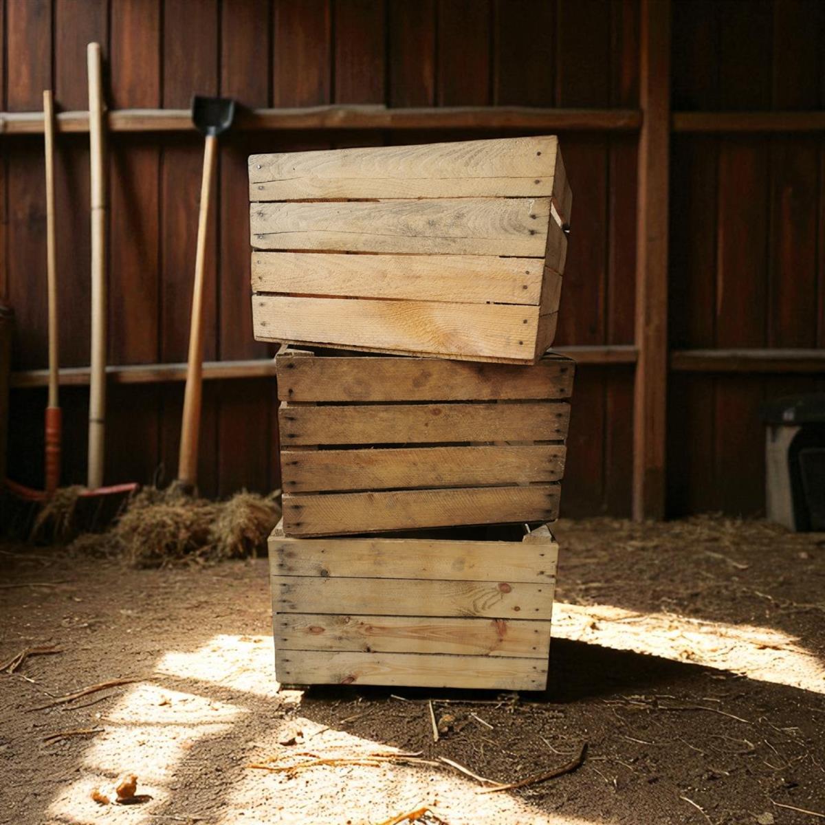 3er Set Holzkisten 2. Wahl – Günstiges Bastelholz & Gartenkisten – Teramico