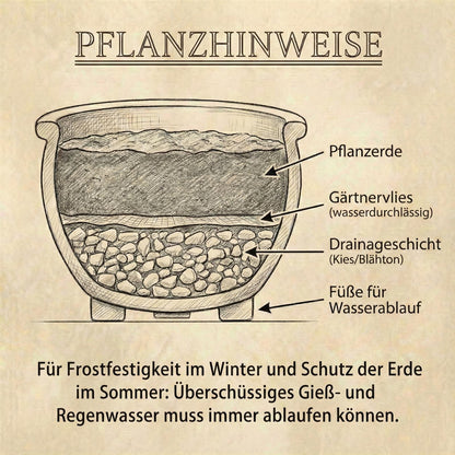 Pflanzgefäß Keramik "Bavaria" Royal Blau – Ø 24 - 49 cm Frostfest