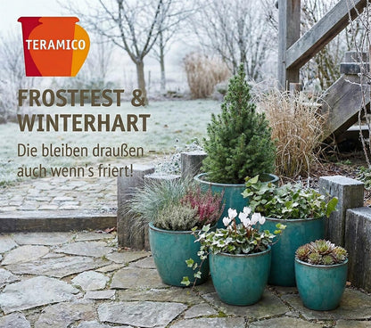 Pflanzgefäß "Egg Pot" Grün – Ø 21 bis 48 cm – Glasiertes Steinzeug