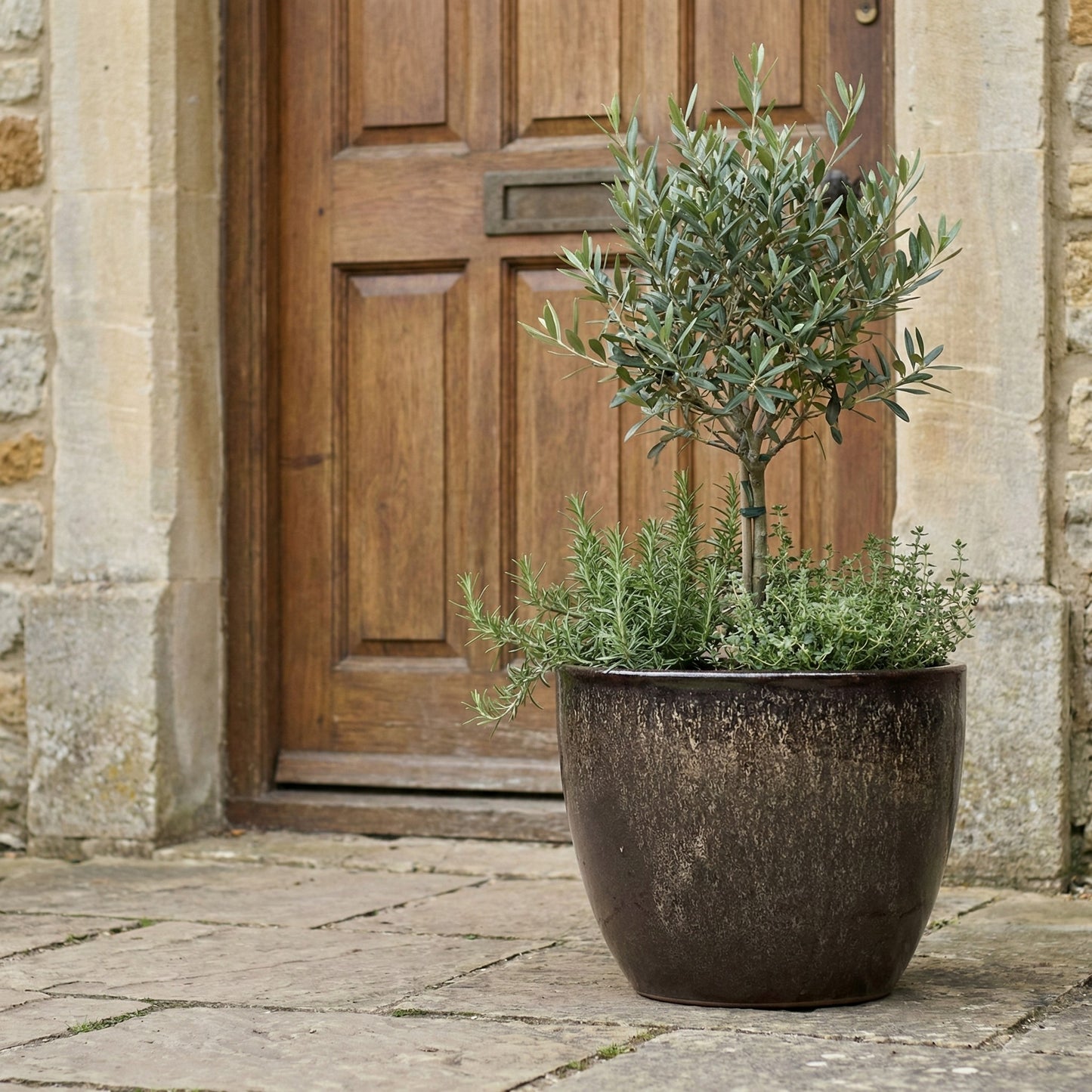 Pflanzgefäß "Egg Pot" Braun– Ø 21 bis 60 cm – Frostfestes Steinzeug