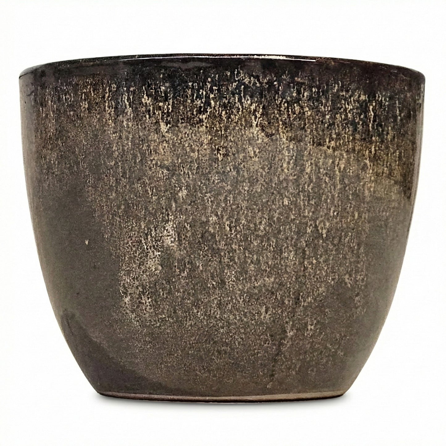 4er Set XXL Pflanzkübel Eggpot Keramik Braun glasiert Ø 60 cm