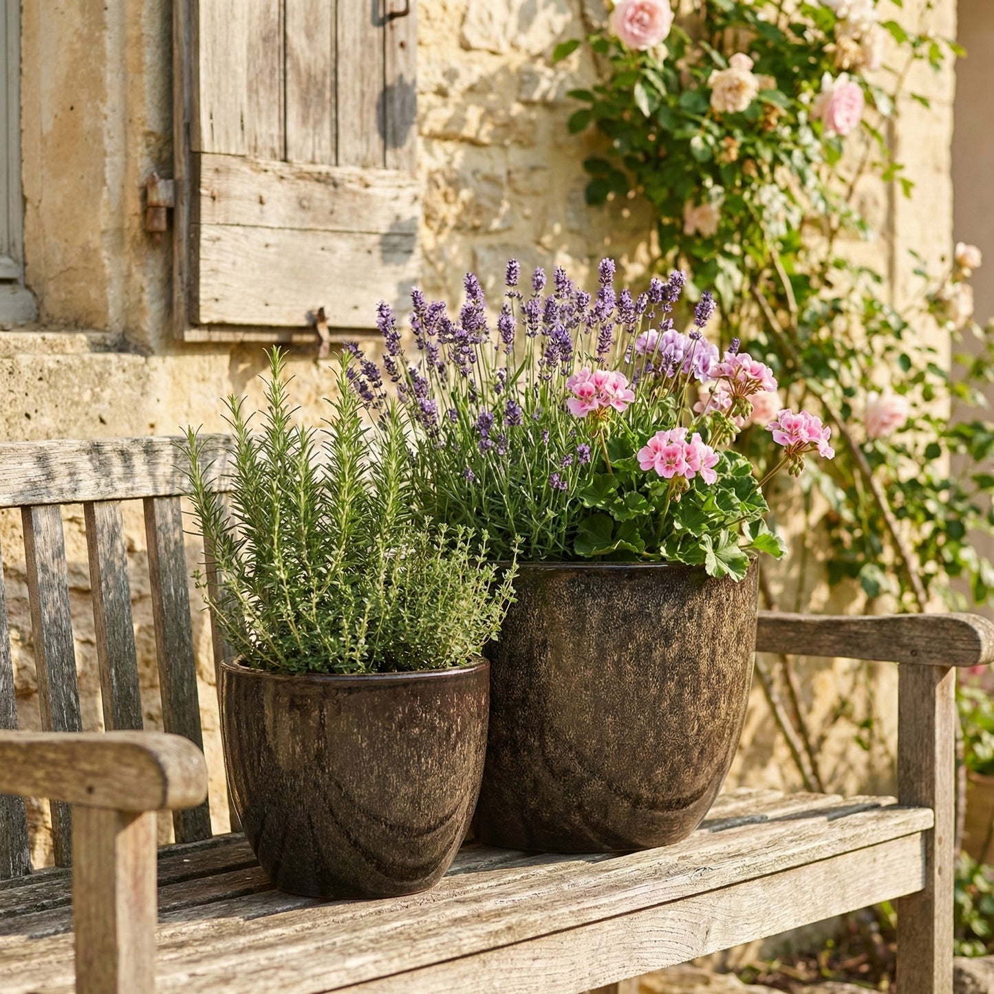 Pflanzgefäß "Egg Pot" Braun– Ø 21 bis 60 cm – Frostfestes Steinzeug