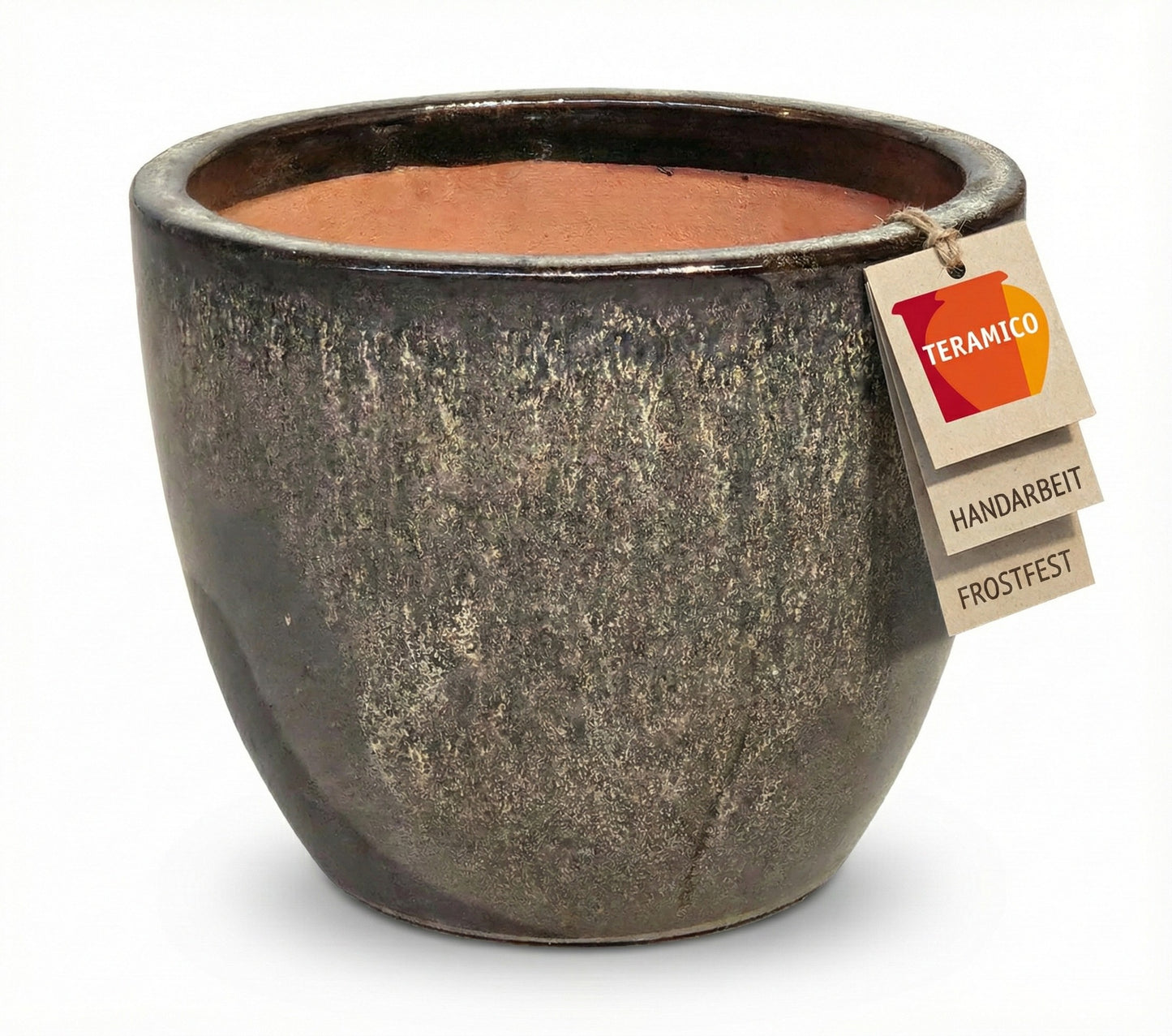 Pflanzgefäß "Egg Pot" Braun– Ø 21 bis 60 cm – Frostfestes Steinzeug