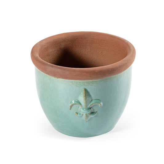 Pflanzgefäß Farmer Celadon Grün (Ø 42cm x H 32cm) | Keramik & Lilie | Teramico