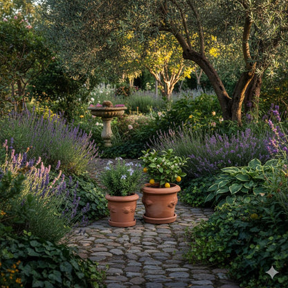 Terrakotta Blumenkübel Limoni Toscana 30 mit Teller