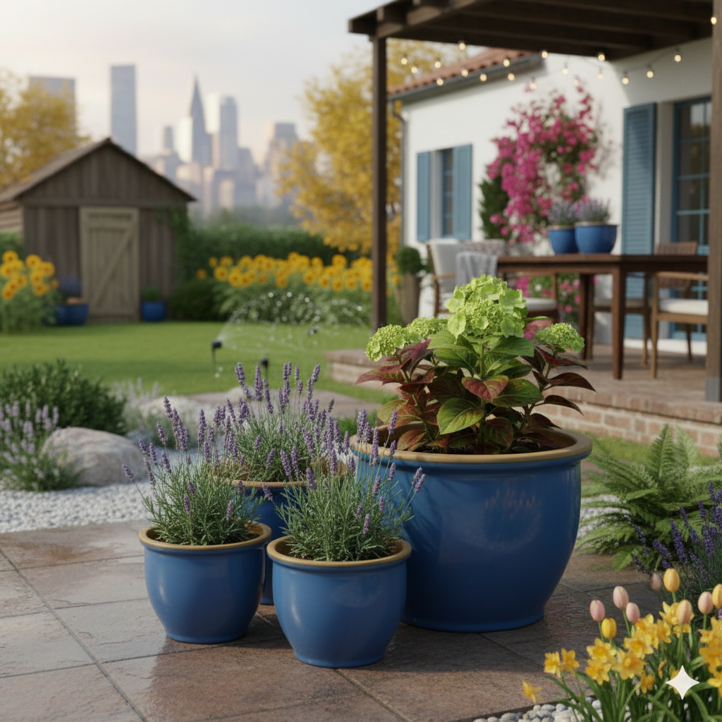 Pflanzgefäß Keramik "Roma" – Klassische Form in 3 Farben (Frostfest)