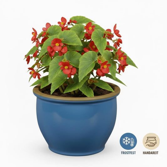Blumentopf Pflanzgefäß aus Keramik Modell "Roma" 24cm Soft Blau