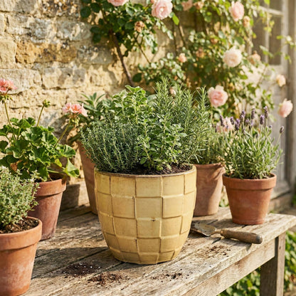 Pflanzgefäß "Egg Pot" Bronzo – Ø 21 bis 38 cm – Metallic-Effekt Steinzeug