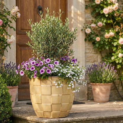 Pflanzgefäß "Egg Pot" Bronzo – Ø 21 bis 38 cm – Metallic-Effekt Steinzeug