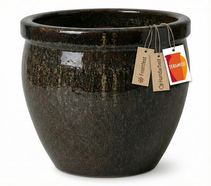 Pflanzgefäß "Tall" Braun – Ø 21 bis 37 cm – Frostfestes Steinzeug
