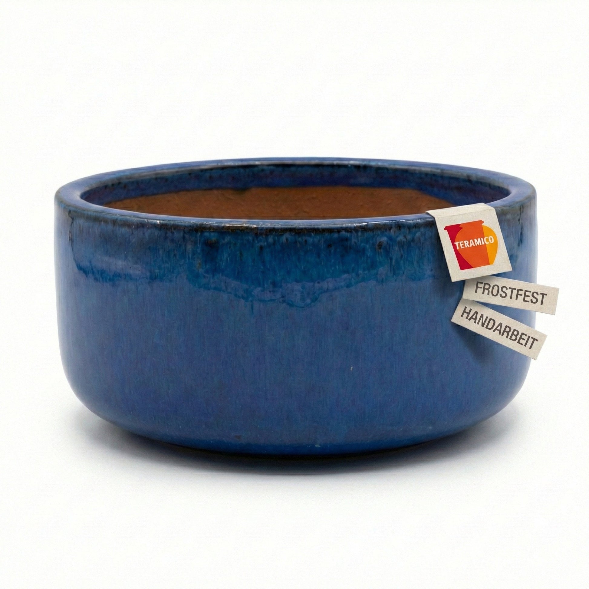 Pflanzgefäß Schale Keramik Royal Blau frostfest