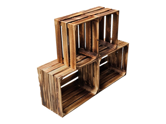 Obstkisten Holzkisten Regal 50 x 40 x 30cm und 40x30x25 4er