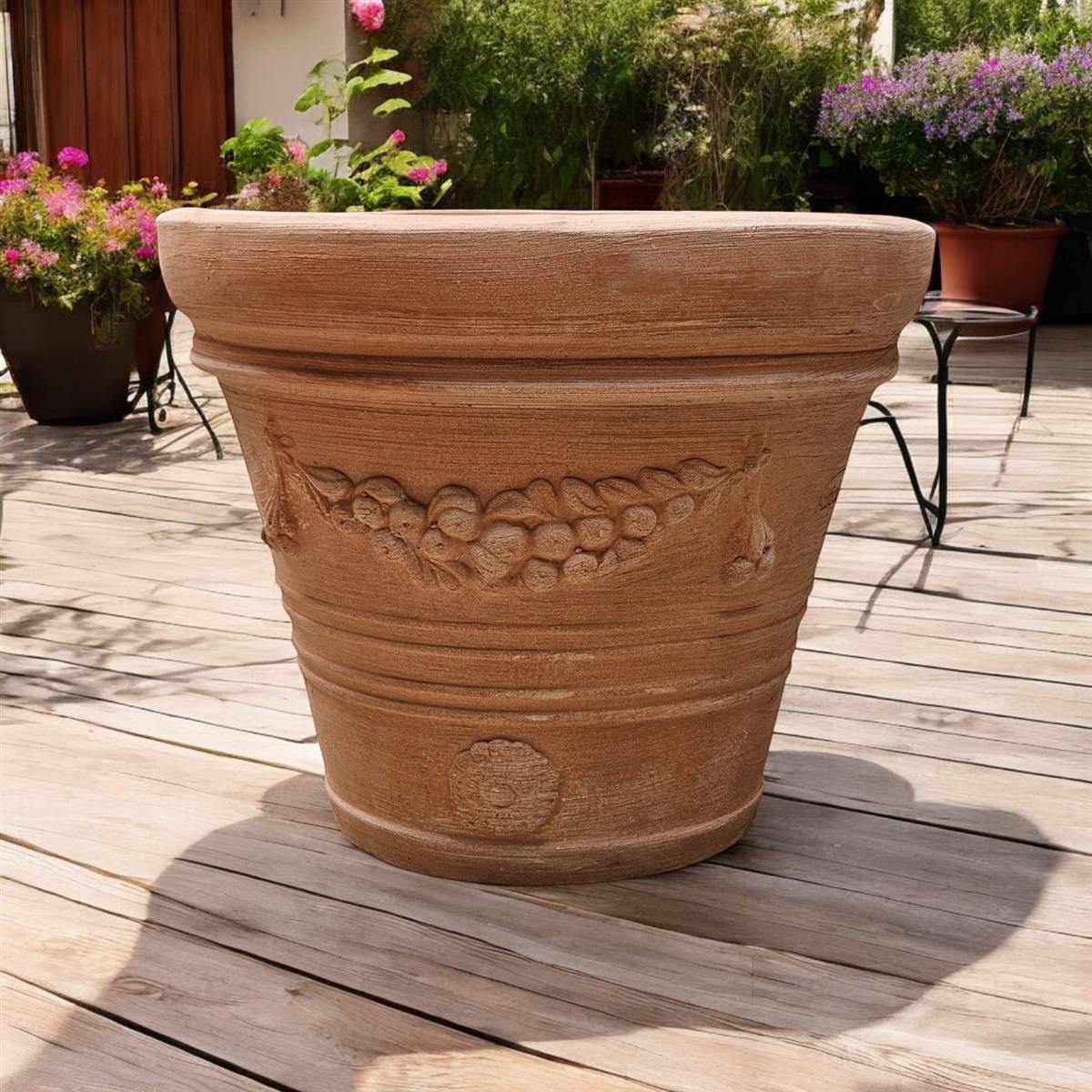 Pflanzgefäß Terrakotta "Doppio Bordo Festonato" 45cm