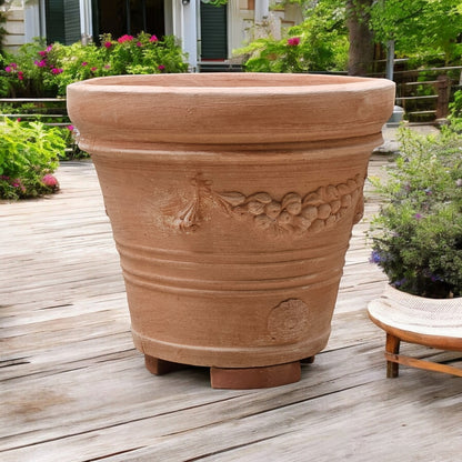 Pflanzgefäß Terrakotta "Doppio Bordo Festonato" 45cm