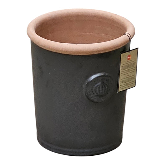 Handgefertigter Keramik-Übertopf Anthrazit (Ø 33cm x H 38cm) | Teramico