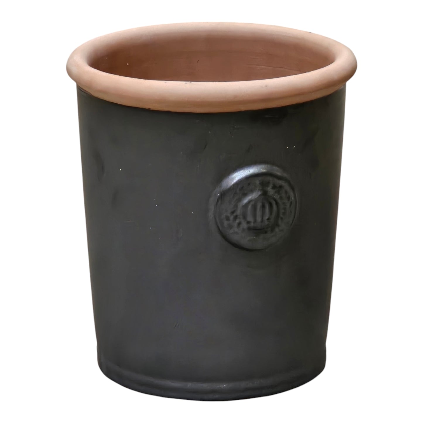 Handgefertigter Keramik-Übertopf Anthrazit (Ø 33cm x H 38cm) | Teramico