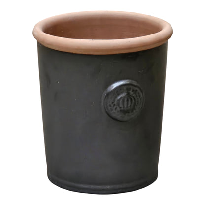 Handgefertigter Keramik-Übertopf Anthrazit (Ø 33cm x H 38cm) | Teramico