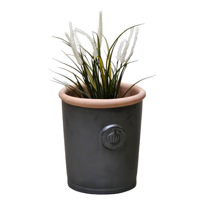 Handgefertigter Keramik-Übertopf Anthrazit (Ø 33cm x H 38cm) | Teramico